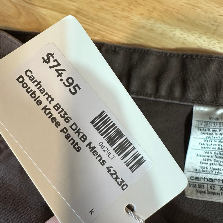 Carhartt B136 DKB Mens 42x30 Double Knee Pants