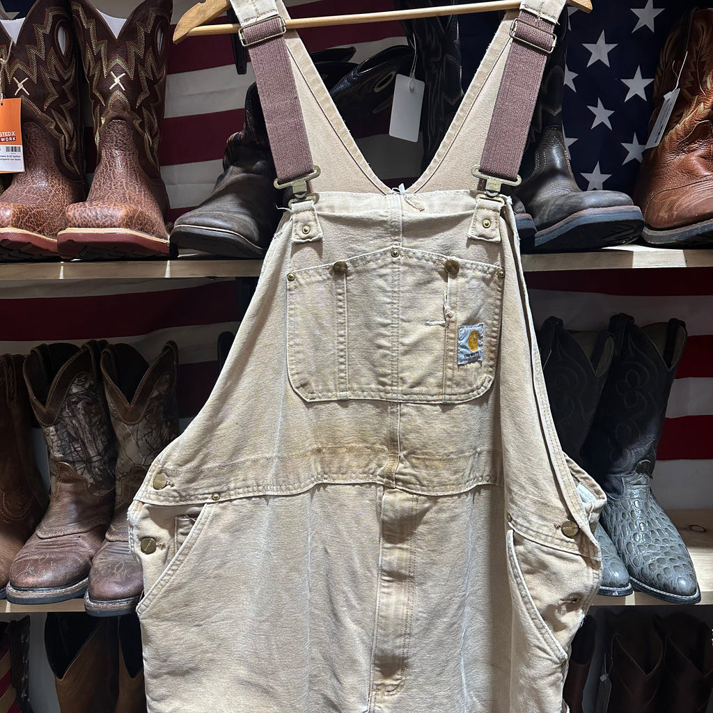 Carhartt Mens 50x30 Brown Bibs