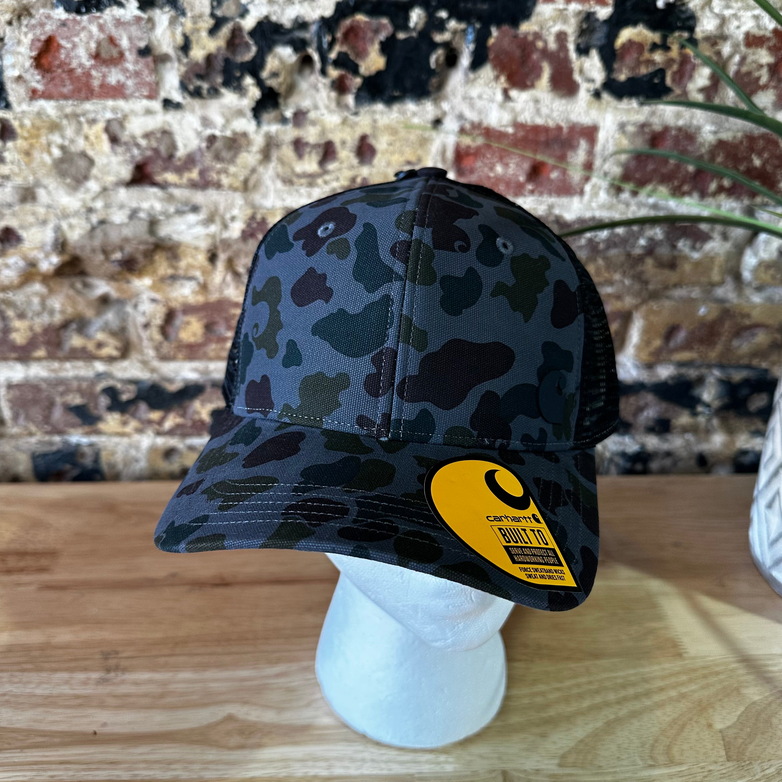 Carhartt Black gray Trucker Snap Mesh Back Hat hunting New