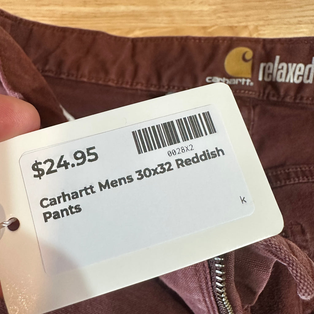 Carhartt Mens 30x32 Reddish Pants