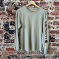 Carhartt Crew Neck T-Shirt Womens Large Original Fit Long Sleeve Work Green