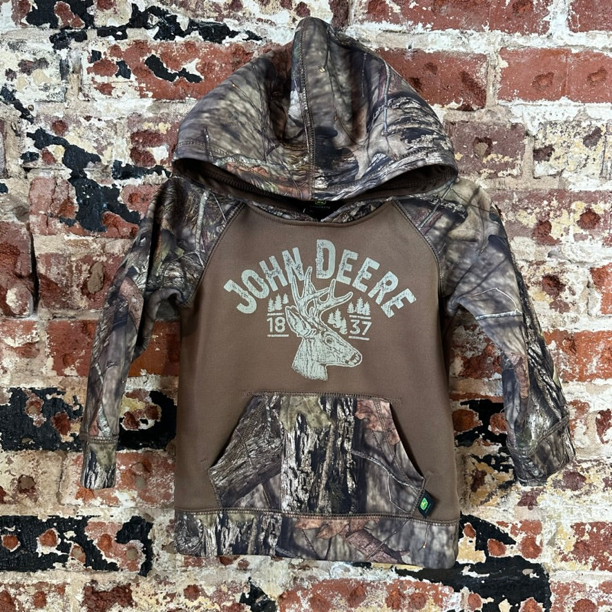 John Deere Brown Hoodie Boys 3T