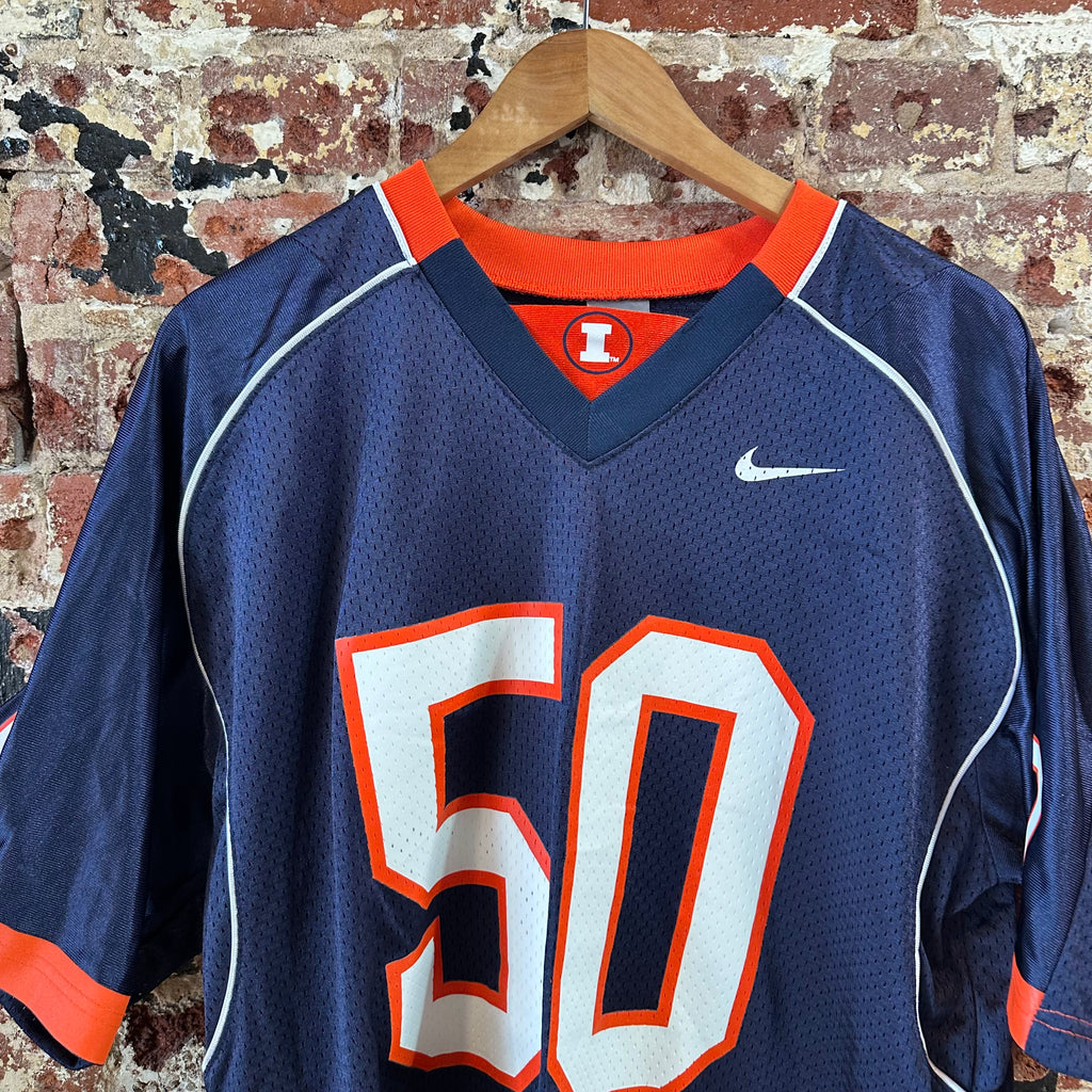 Nike Illinois Mens Large Jersey #50