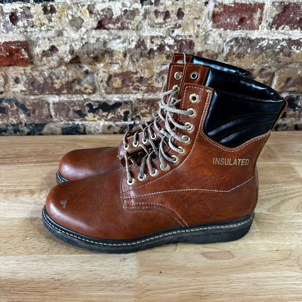 Weather Spirits Insulated Leather Rubber Outdoor/Work Lace up Boots Mens Size 12