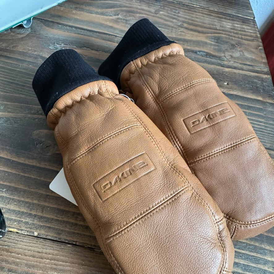 Dakine Mitten Womens XS Brown Embroidered Snowboard Gloves