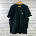 Carhartt Force Men's XL Tall short Sleeve Relaxed Fit T Shirt Pocket T Black