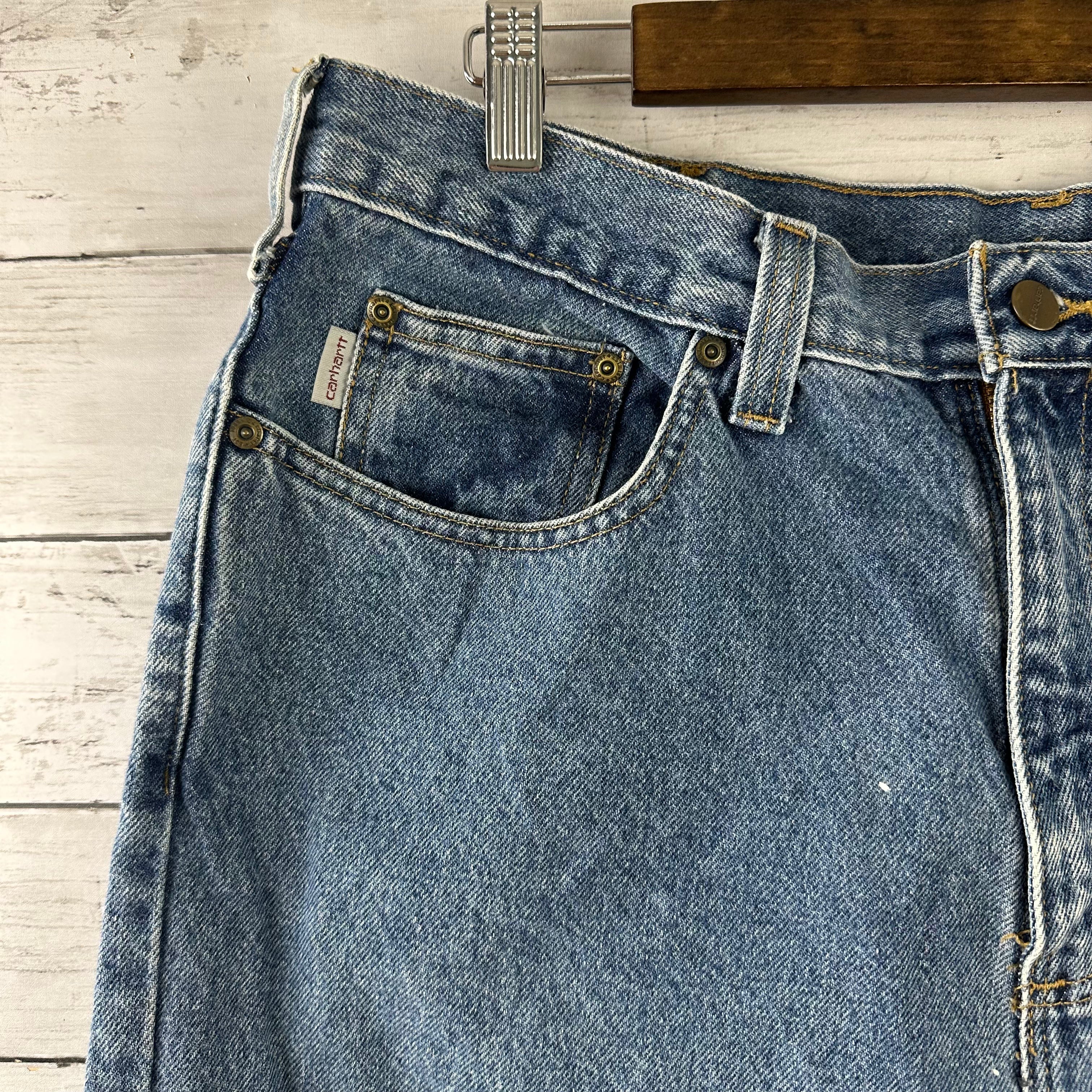 Carhartt Relaxed Fit Mens Measures 36x33 Jeans Workwear Work Denim