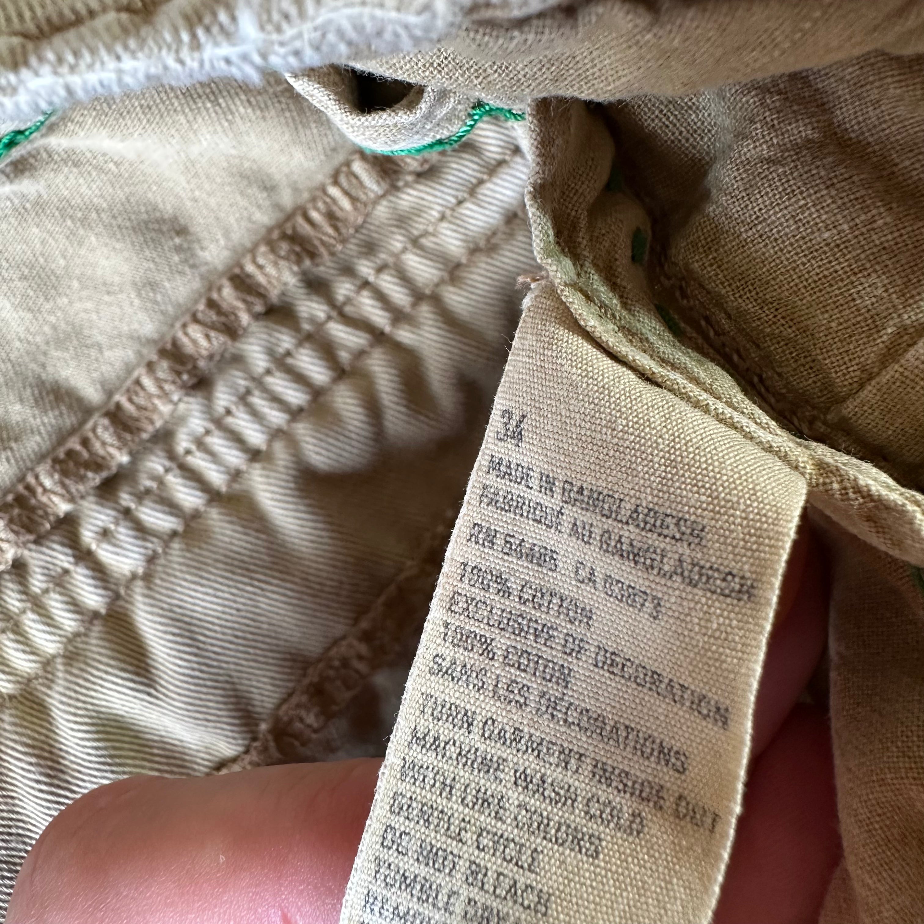American Eagle Outfitters Classic Cargo Shorts Mens 34 Tan 11" inseam