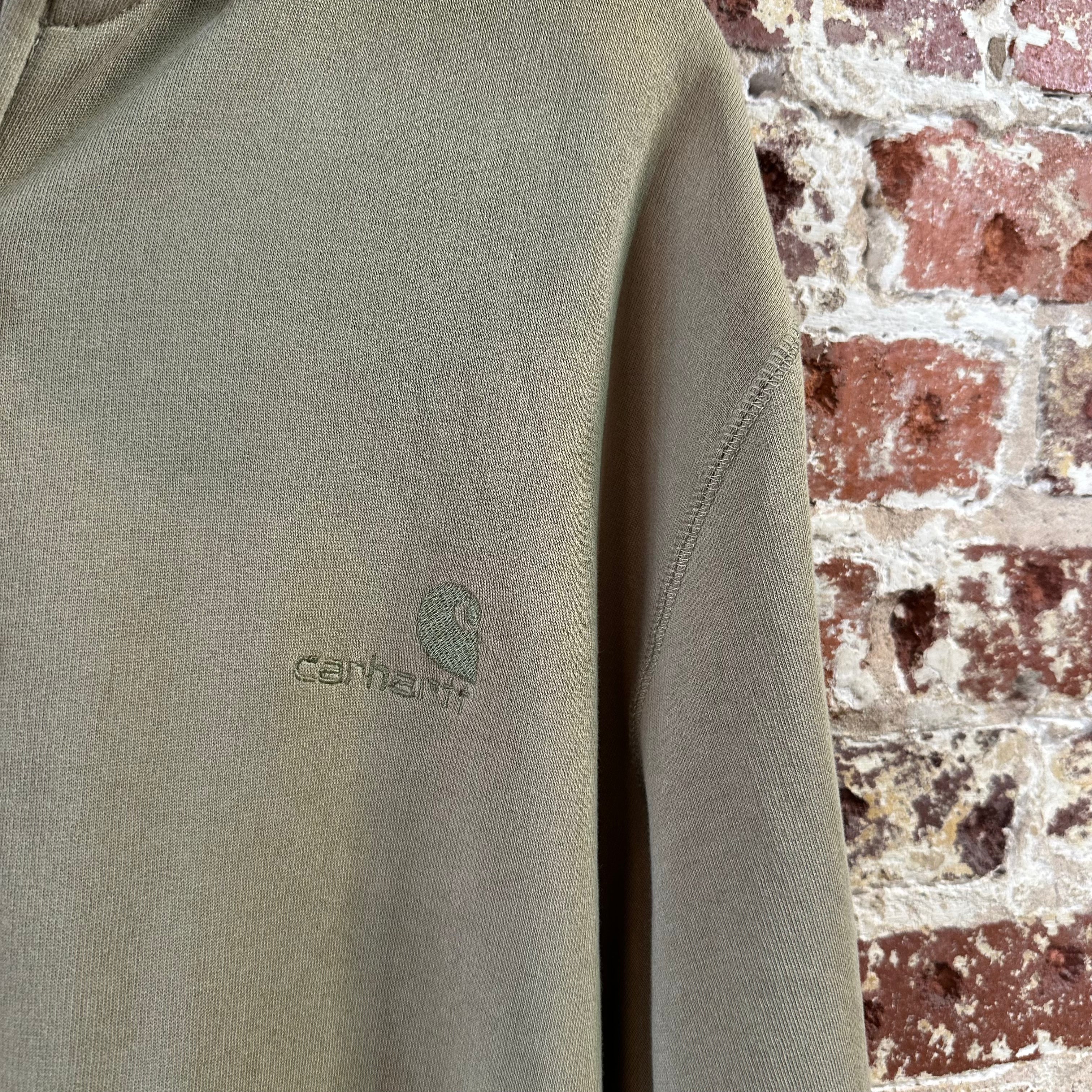 Carhartt Men's Large Green Zip Up Hoodie