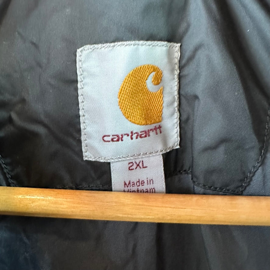 Carhartt Jacket Mens 2XL Puffer Rain Defender Insulated Lightweight Black