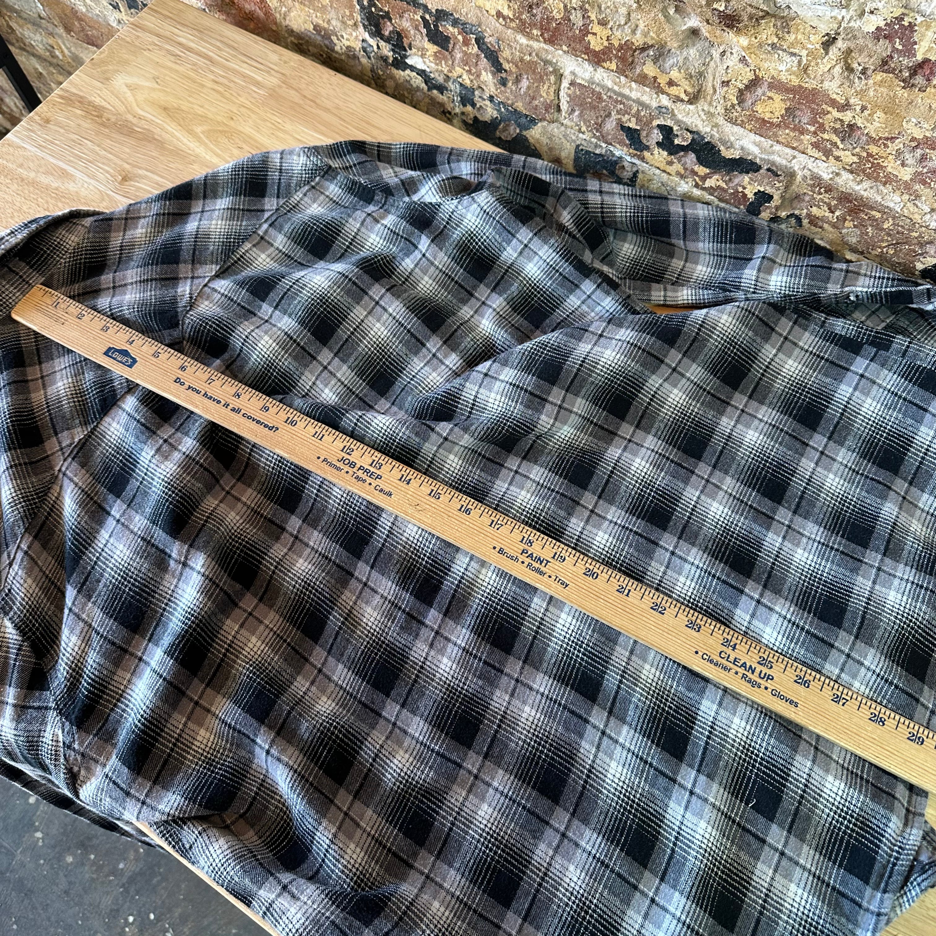Wrangler Wrancher Flannel Shirt Mens XLT Pearl Snap Button Long Sleeve Plaid