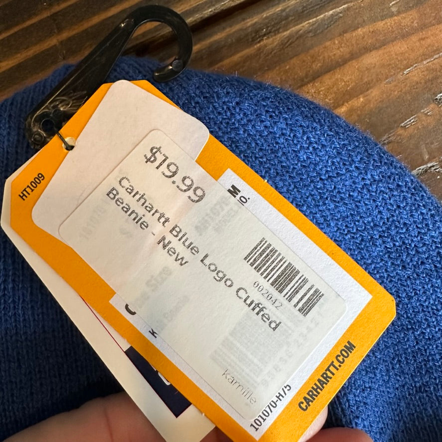 Carhartt A18 Rib Knit Beanie Blue NEW Hat One size