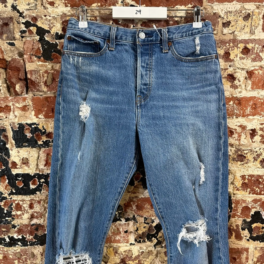 Levi's Womens 29x27 Distressed Jeans
