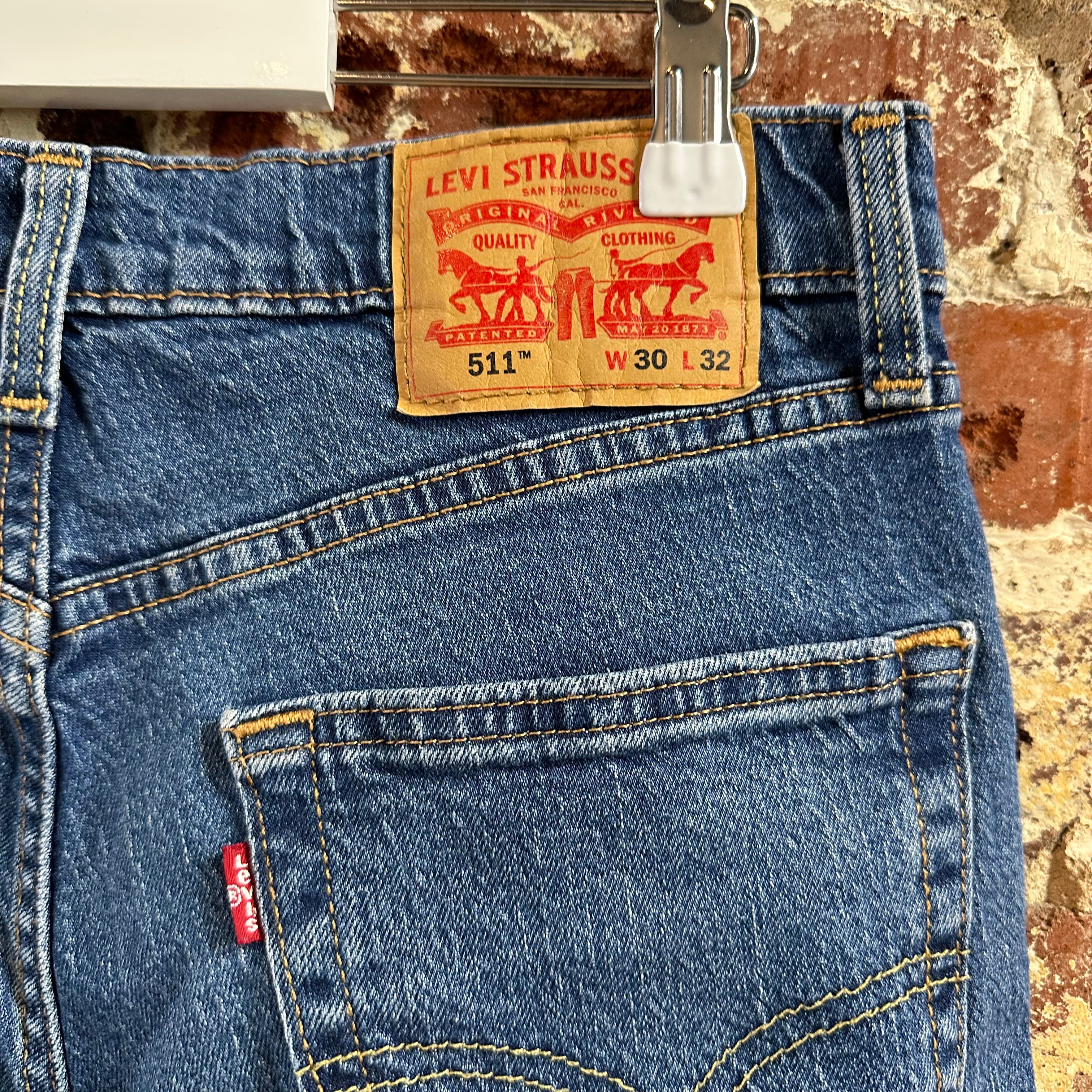 Levis 511 Mens 30x32 Blue Jeans