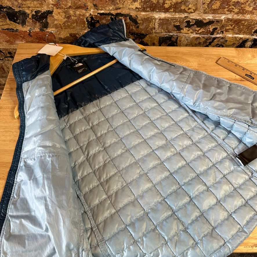 North Face Womens Small Thermoball Blue Vest