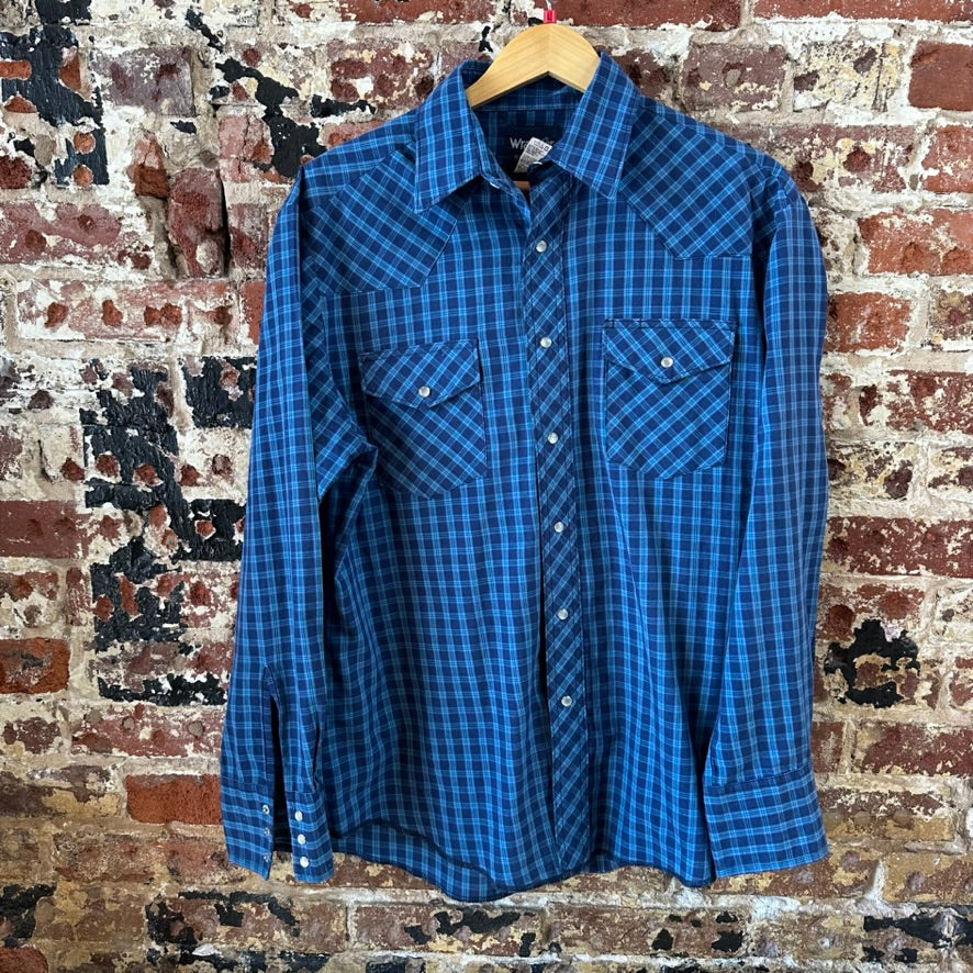 Wrangler Men's Large Blue Western Shirt