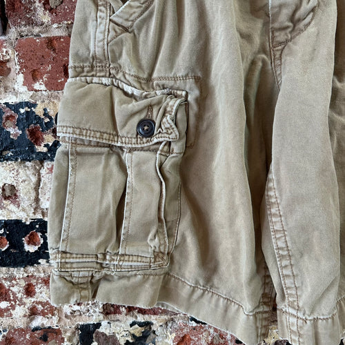 American Eagle Outfitters Classic Cargo Shorts Mens 26 Tan 10.5" inseam
