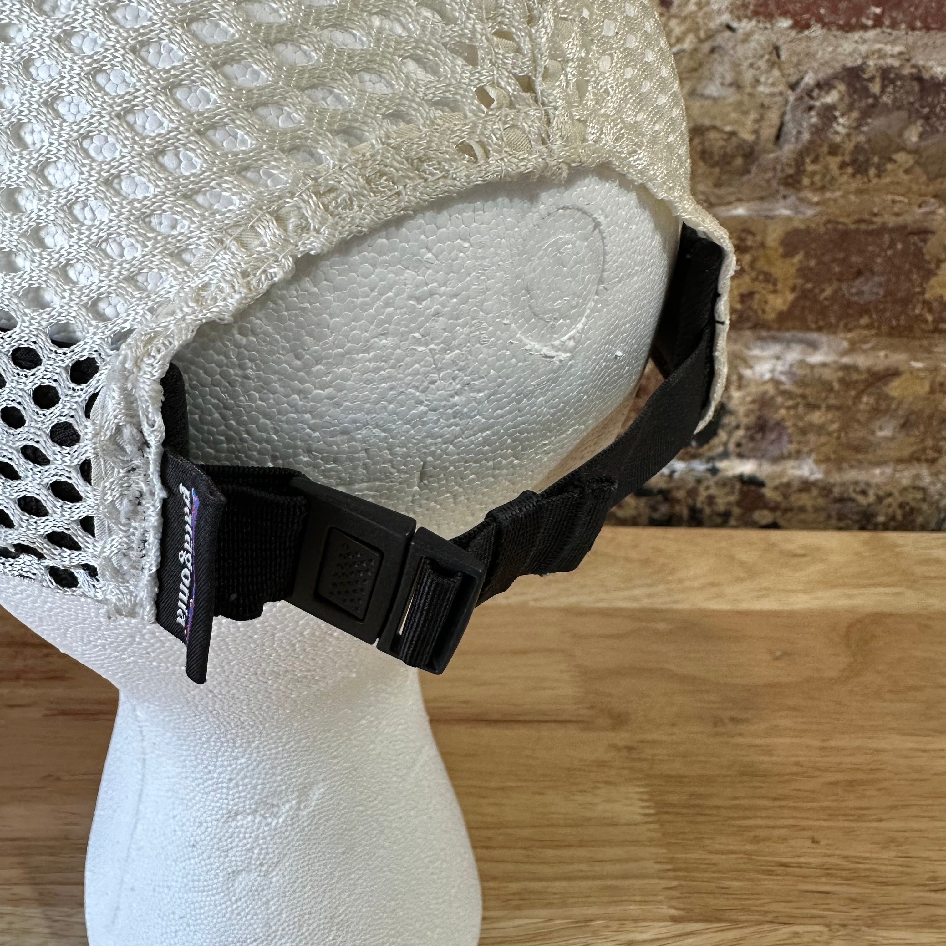 Patagonia Duckbill Black &amp; White Mesh Adjustable Running Hat / Cap