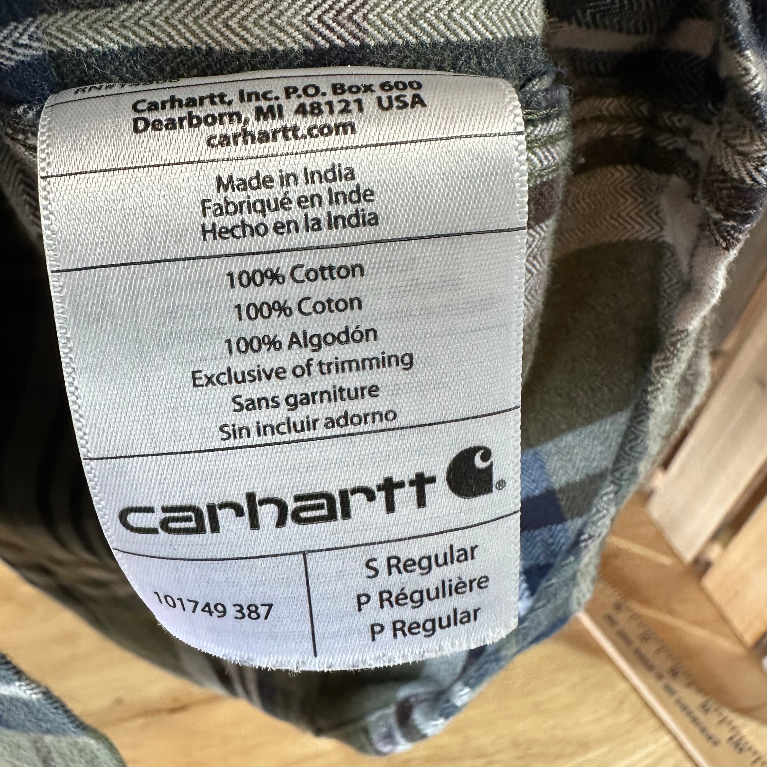 Carhartt Button Up Shirt Mens Small Long Sleeve