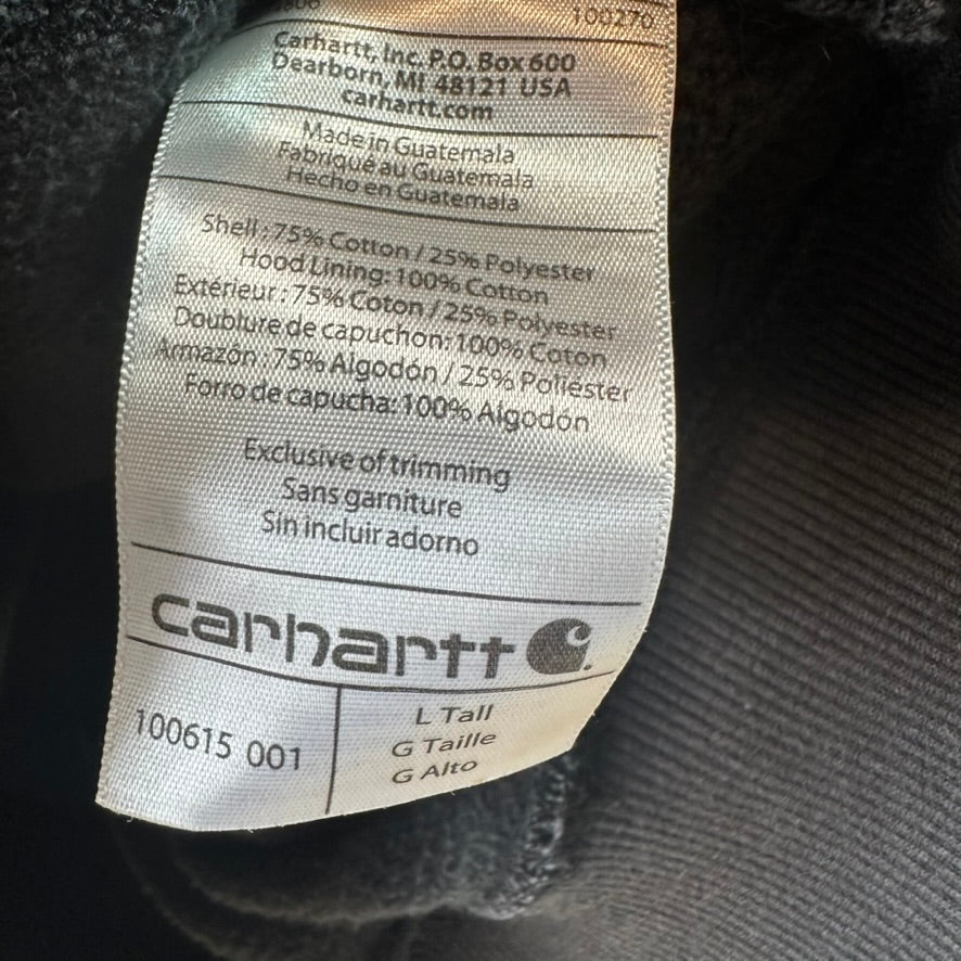 Carhartt Men's Large Tall Black Hoodie