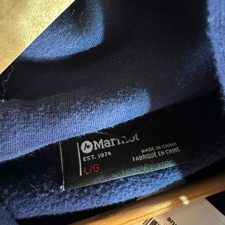 Marmot Mens Large Blue Hoodie