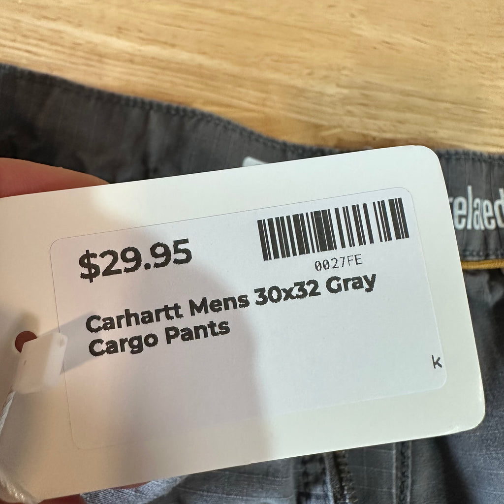 Carhartt Mens 30x32 Gray Cargo Pants