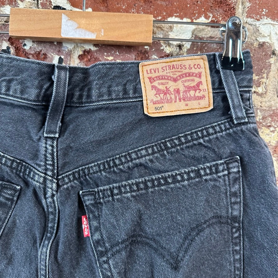 Levi's Cut off Black Jean Shorts Black Womens 26