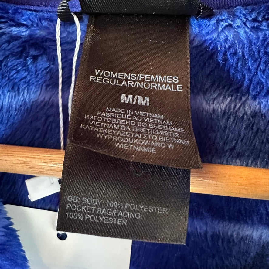 The North Face Women's Medium Full zip Fleece Purple Zip Striped