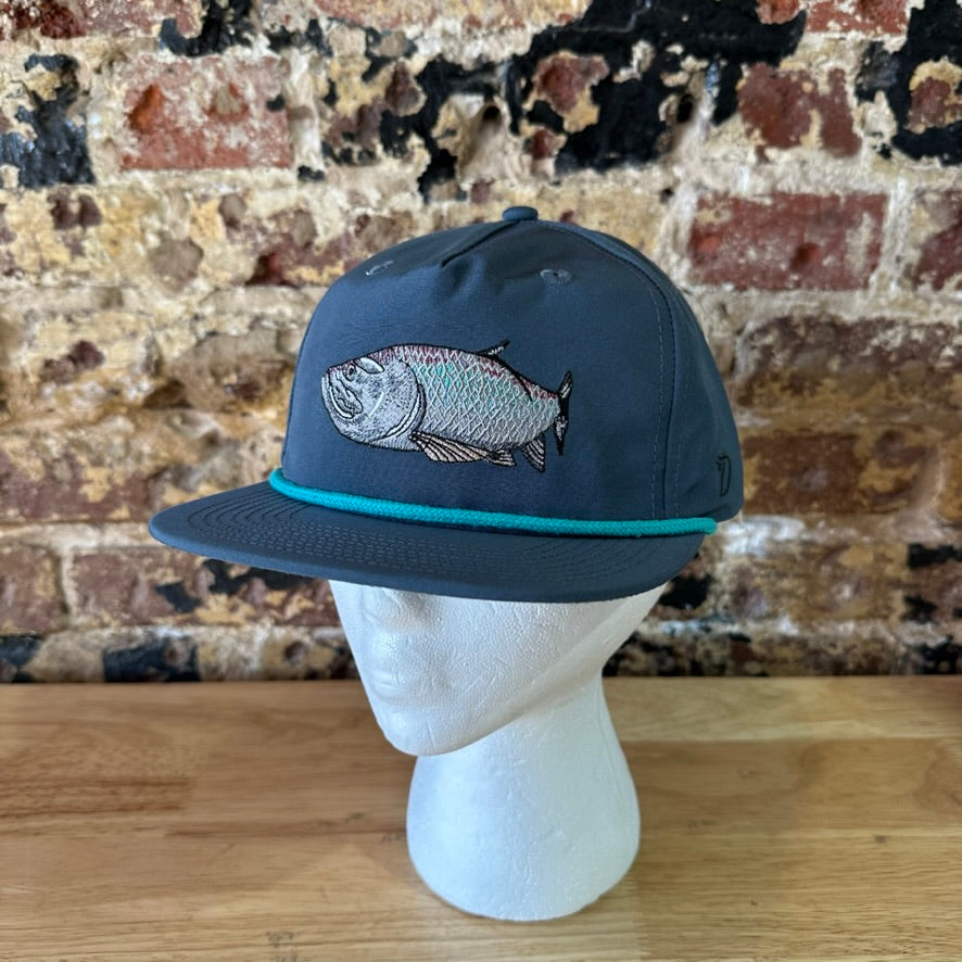 Duck Camp Tarpon Fishing Rope Hat Snapback Embroidered Saltwater Fly Angler Cap