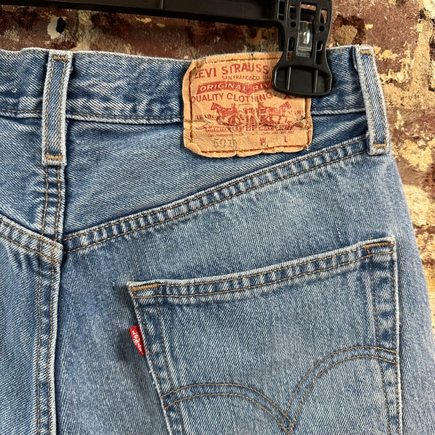 Levi's Cut Off Denim Jean Shorts Womens 28 Distressed