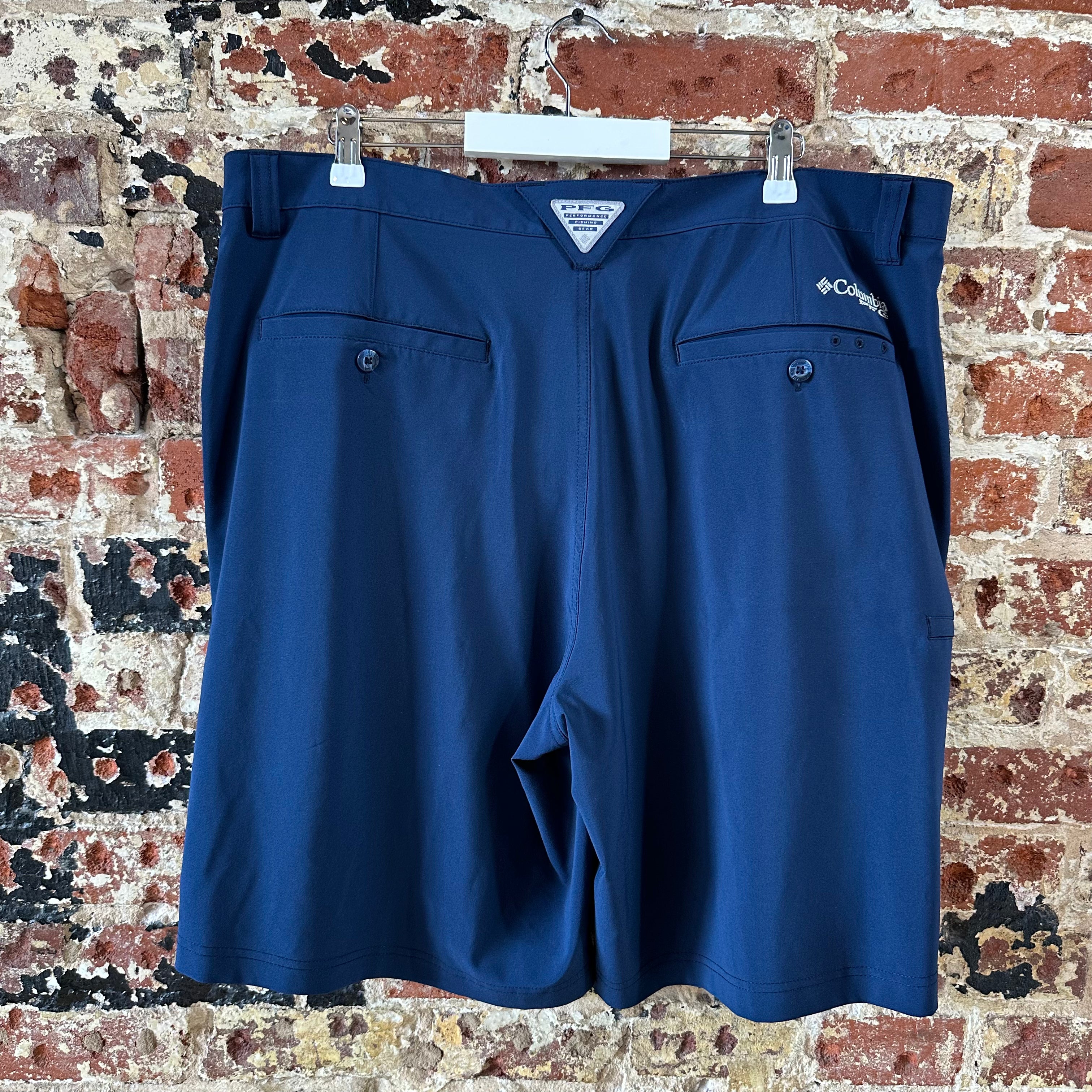 Columbia PFG Shorts Blue Fishing Outdoor Hiking 9" inseam Mens 40