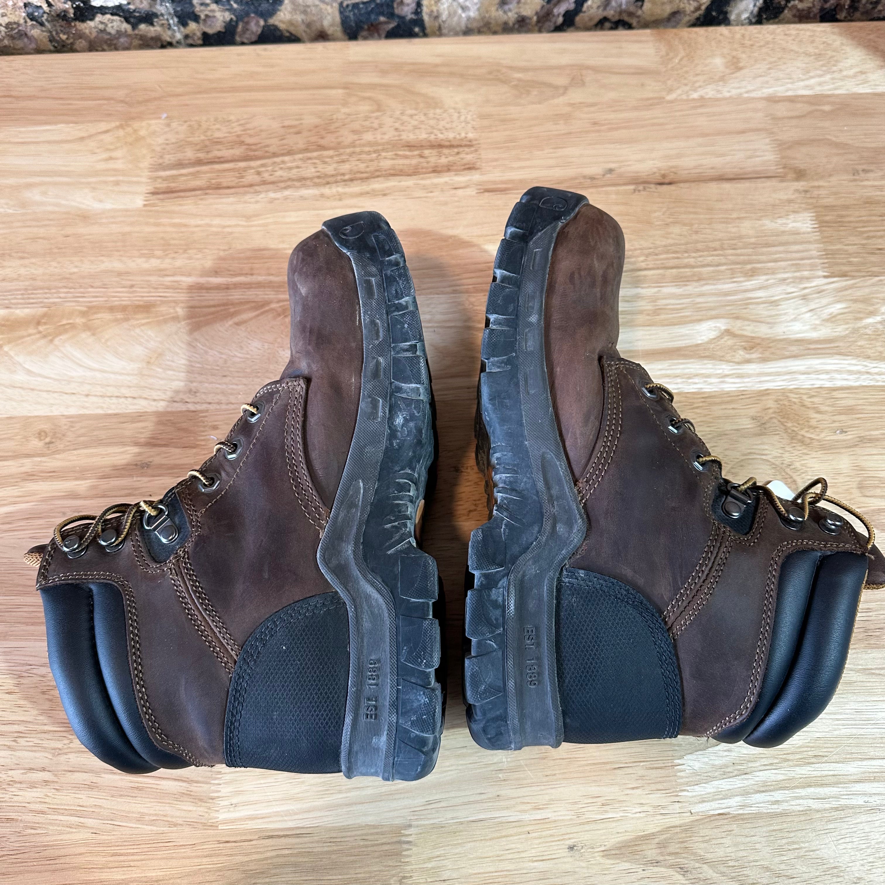Carhartt Work Boots Women 9.5 Rugged Flex 6" Composite Toe Brown Leather CWF5355