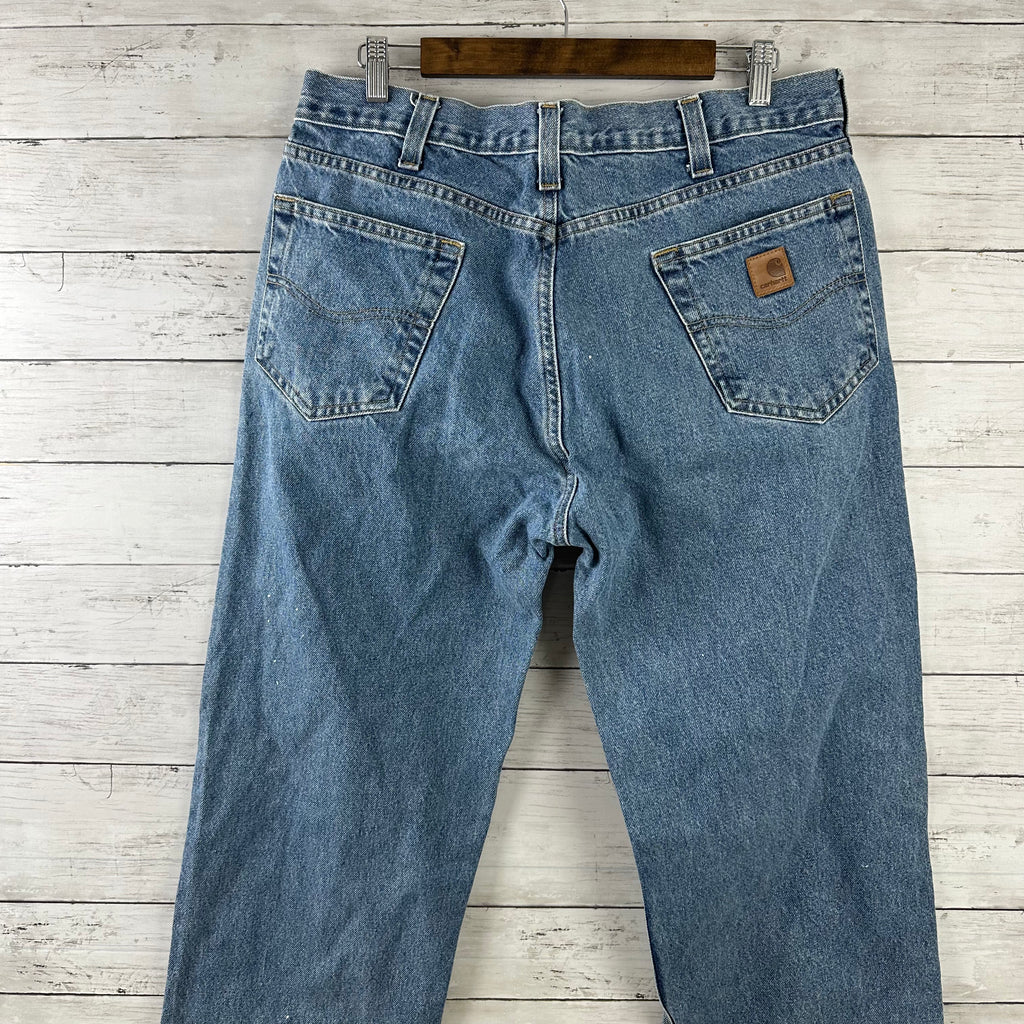 Carhartt Relaxed Fit Mens Measures 36x33 Jeans Workwear Work Denim