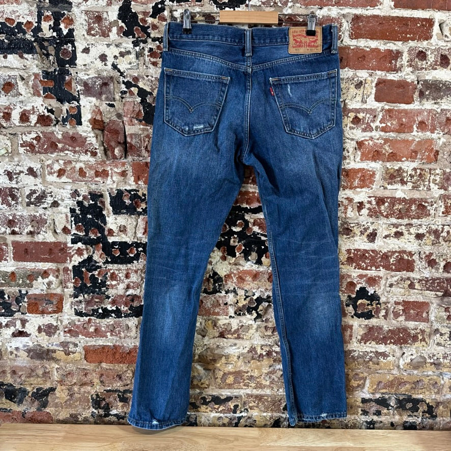 Levis Mens 511 Blue Jeans 33x32 Slim Fit Modern Denim Levi's Distressed