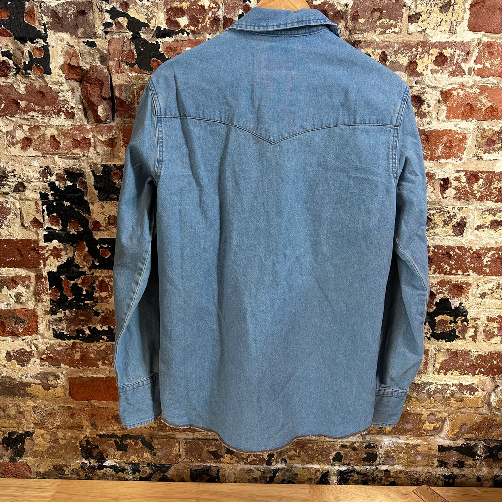 Wrangler Men's Small Blue Western Jean Shirt