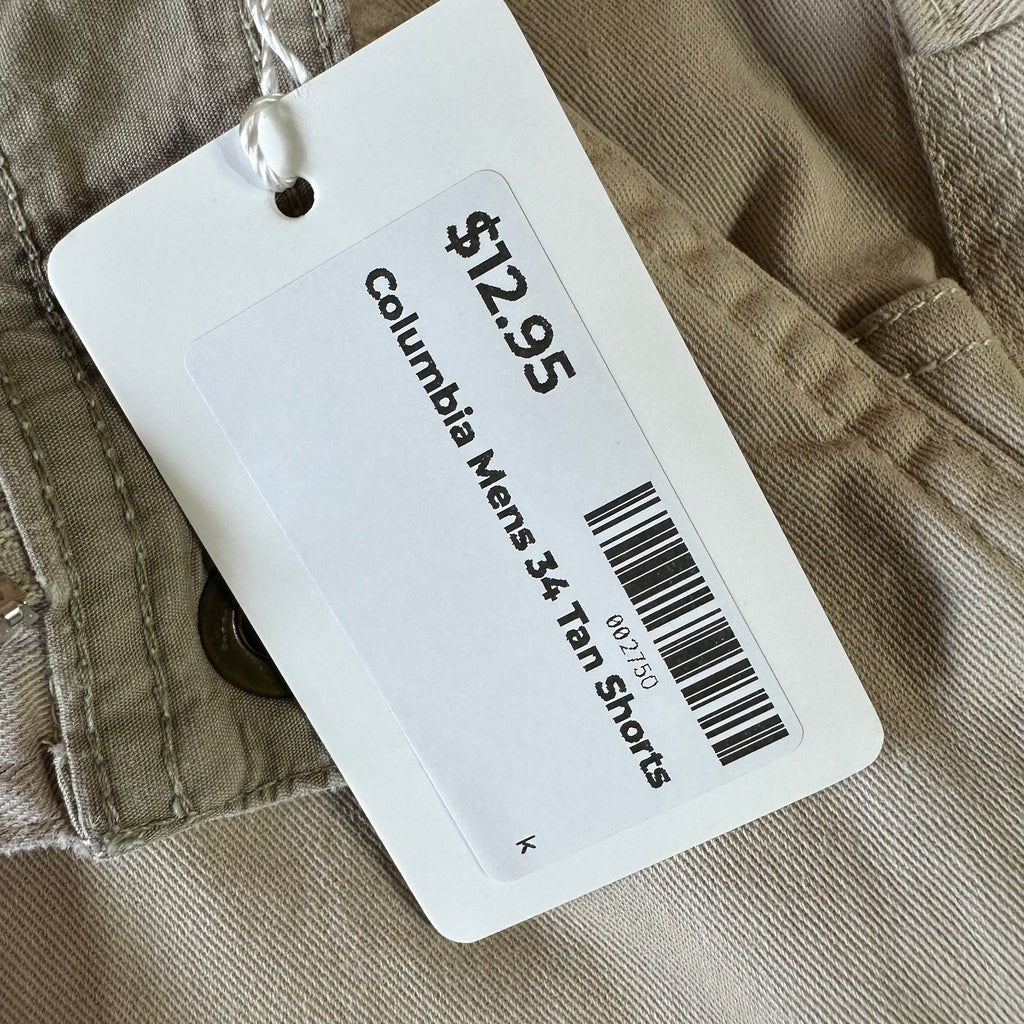 Columbia Mens 34 Tan Shorts
