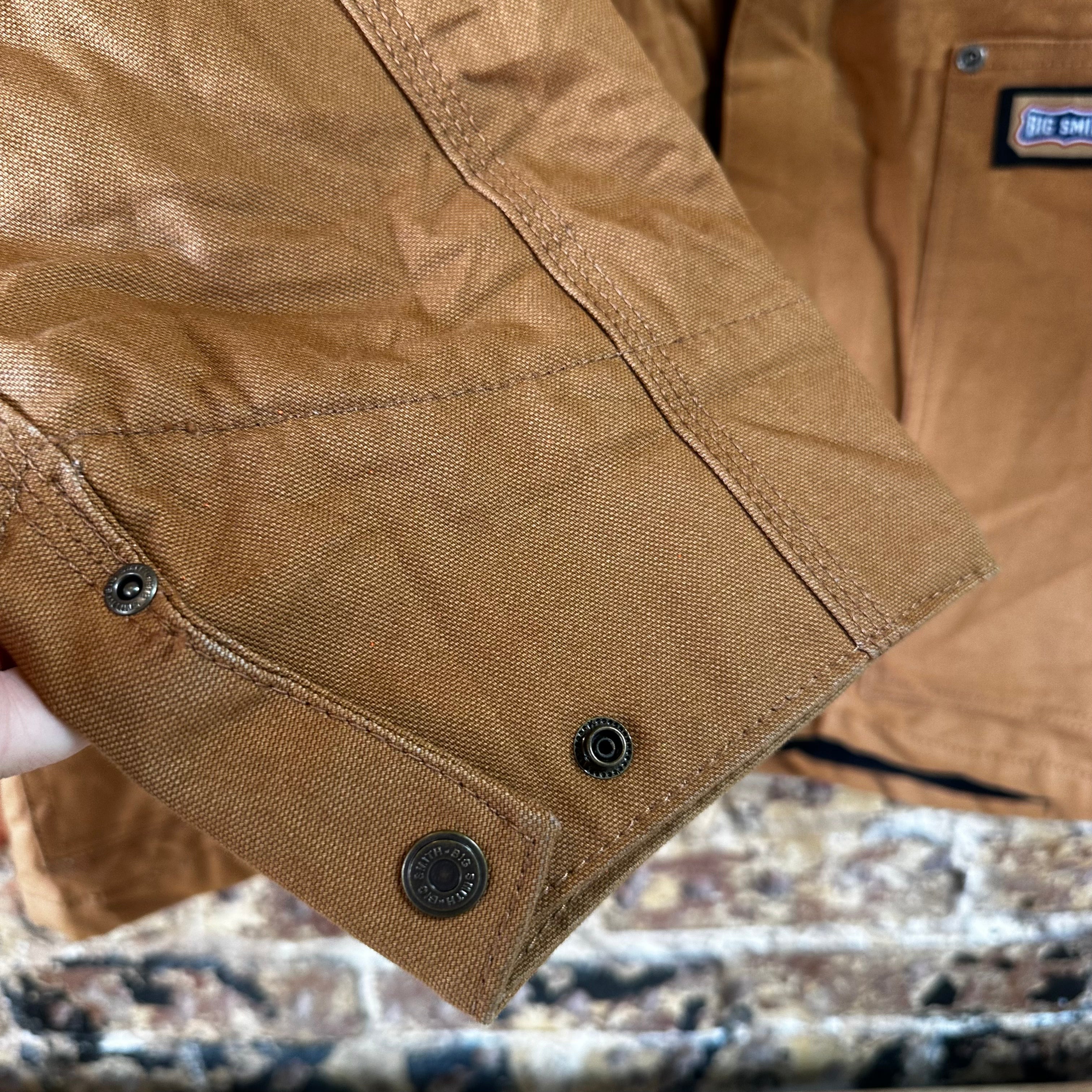 Big Smith Jacket Workwear Full Zip Men’s Sz XL Brown Canvas Heavy Insulated