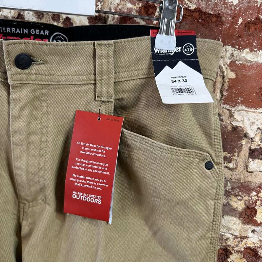 Wrangler ATG Mens 34x30 Brown Pants NEW