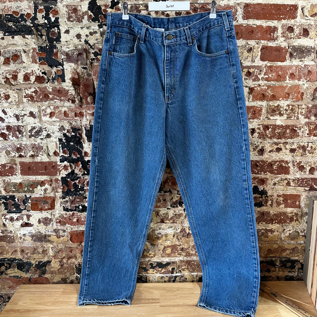 Carhartt Mens 36x34 Blue Jeans