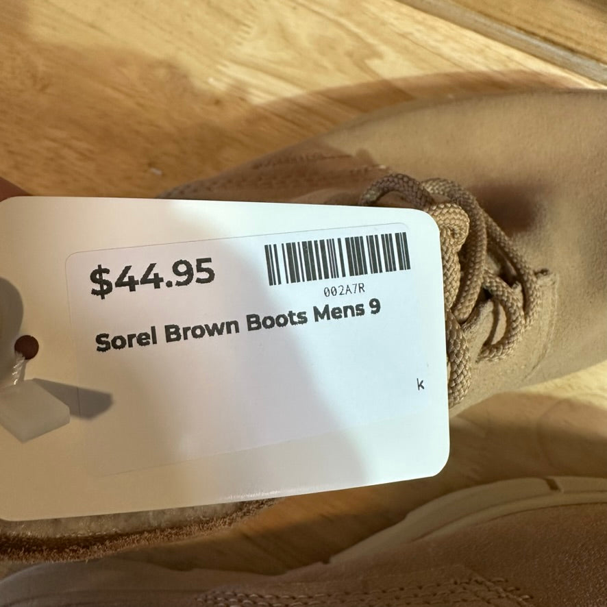 Sorel Tan Boots Mens 9