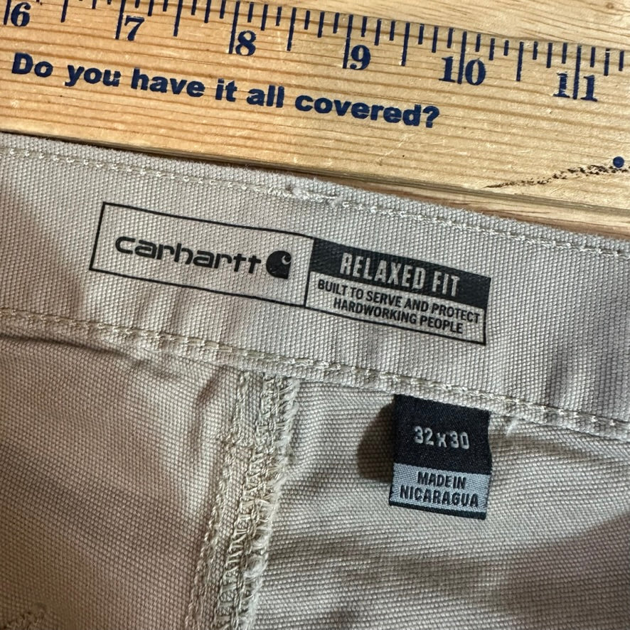 Carhartt Relaxed Fit Rugged Flex Pants Mens 32x30 Tan Workwear