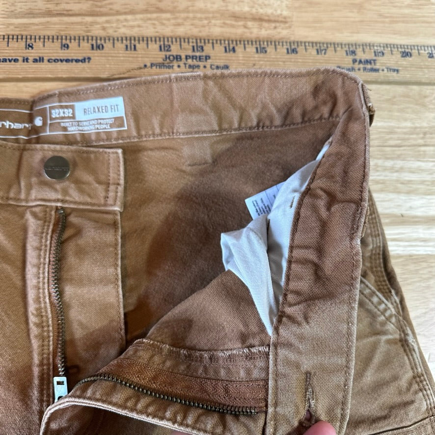 Carhartt Double Knee Brown Mens 32x32 Pants