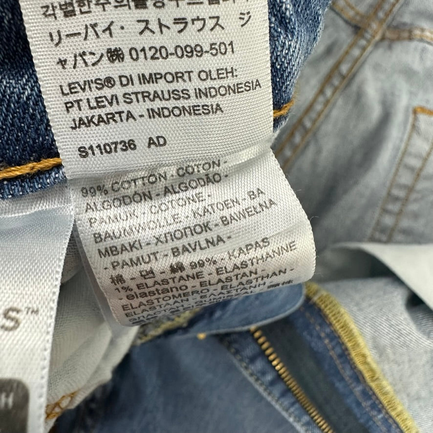 Levis 505 Jeans Mens 36x32 Regular Zip fly Blue denim Levi's