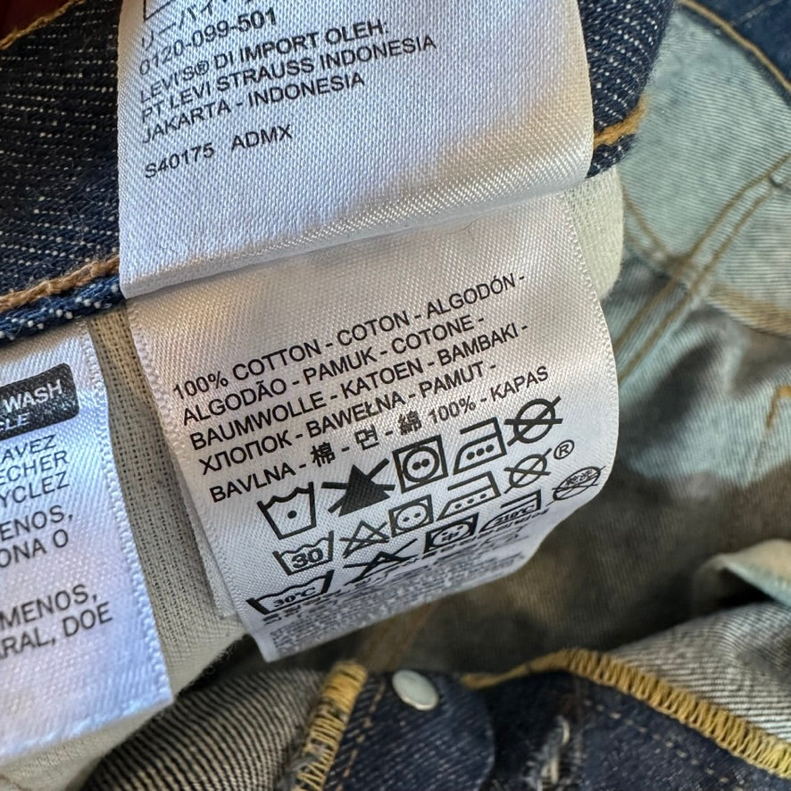 Levi's 501 Mens 32x34 Dark Blue Jeans