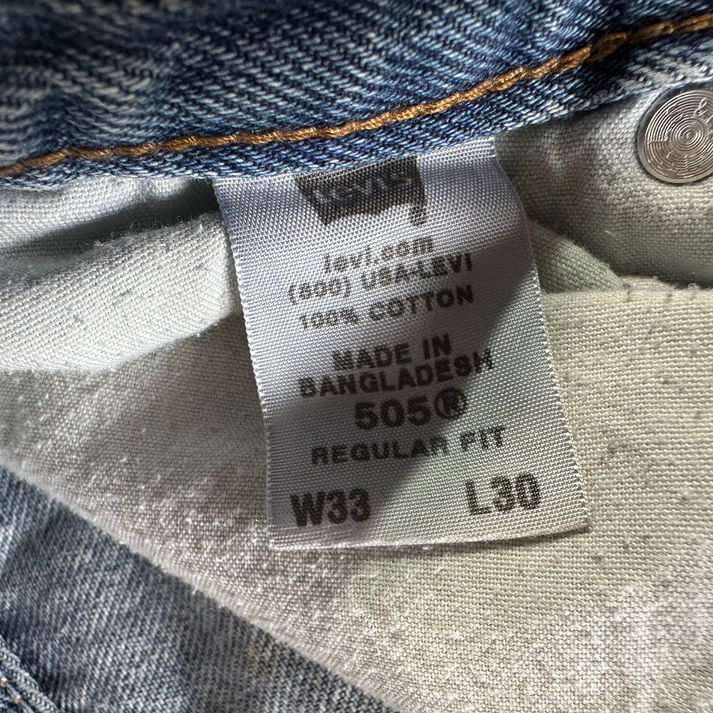 Levi's 505 Mens 33x30 Blue Jeans