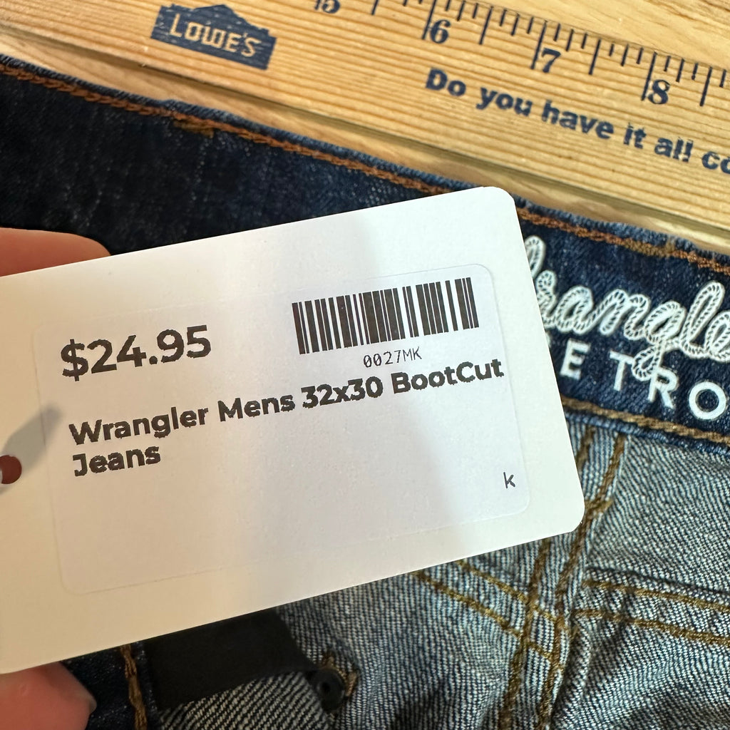 Wrangler Retro Mens 32x30 Bootcut Jeans