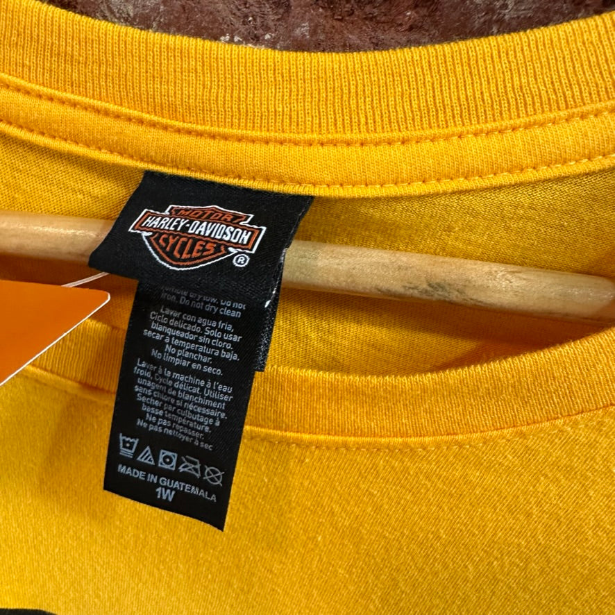 Harley Davidson Women's 1W Short Sleeve Yellow T-Shirt NEW