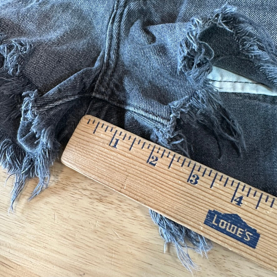 Levi's Cut off Black Jean Shorts Black Womens 25
