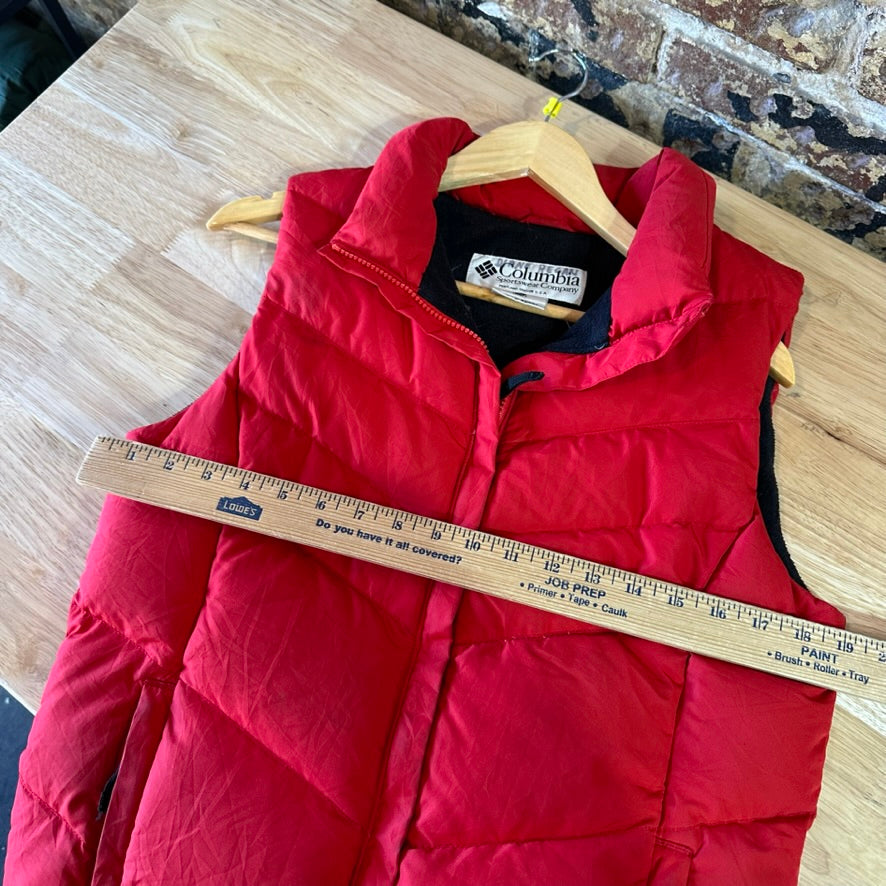 Columbia Vest Womens Medium Down Puffer Sleeveless Casual Zip Pockets Outdoors