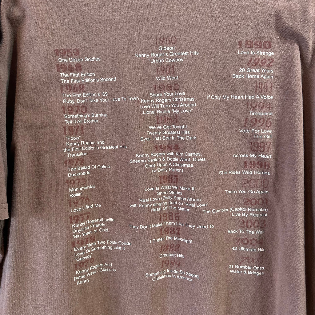 Kenny Rogers S/S Brown T-Shirt Men's 2XL